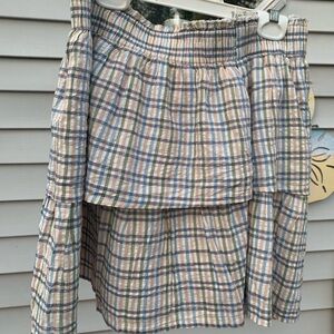 Aerie Multicolor Plaid Mini Skirt